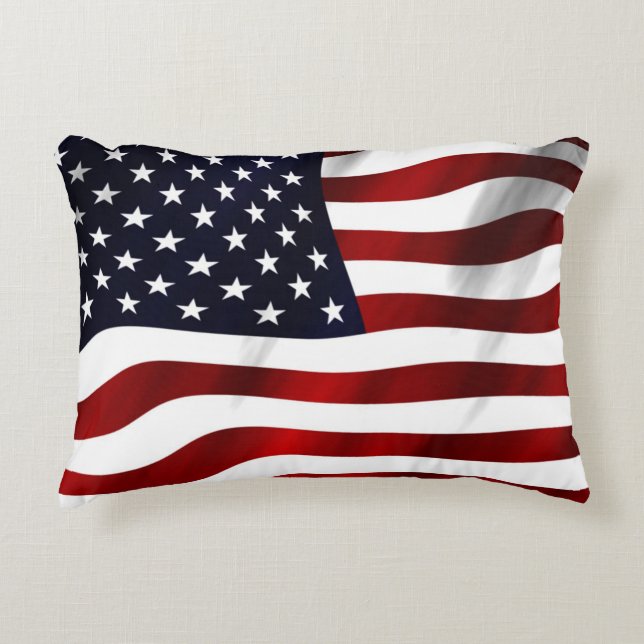 Amerikanische Flagge Zierkissen (Vorderseite)