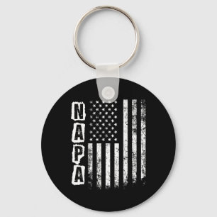 Amerikanische Flagge zum Tag des Vaters von Napa a Schlüsselanhänger
