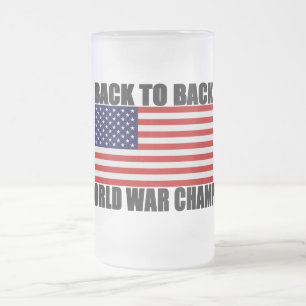Amerikanische Flagge zurück zu hinteren Mattglas Bierglas