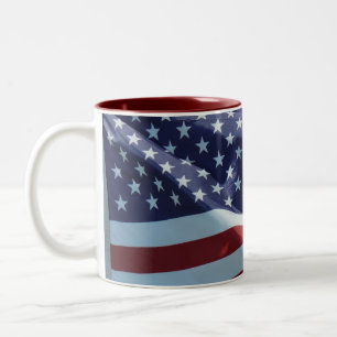 Amerikanische Flagge Zweifarbige Tasse