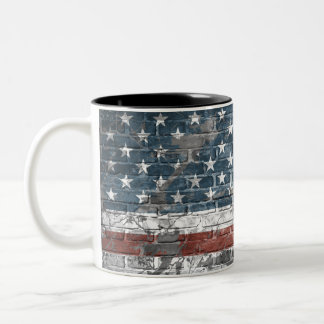 Amerikanische Flagge Zweifarbige Tasse