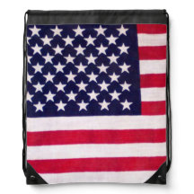 Amerikanische Flaggedrawstring-Rucksack