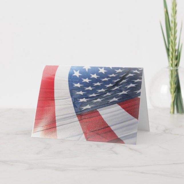 Amerikanische Flaggen-abstrakte Gruß-Karte Karte (Vorderseite)