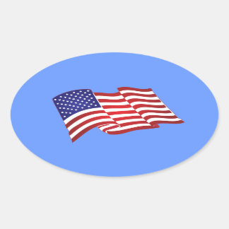 Amerikanische Flaggen-Aufkleber Ovaler Aufkleber