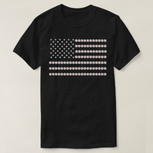 Amerikanische Flaggen   Baseball Fan T-Shirt