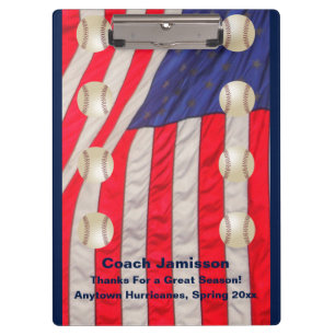 Amerikanische Flaggen, Baseballtrainer Klemmbrett