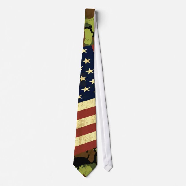 Amerikanische Flaggen-Camouflage Krawatte (Vorderseite)