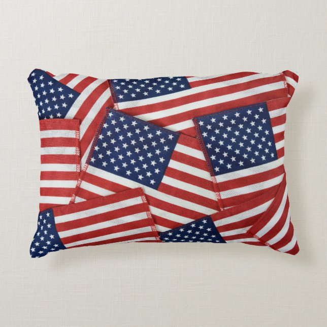 Amerikanische Flaggen Dekokissen (Vorderseite)