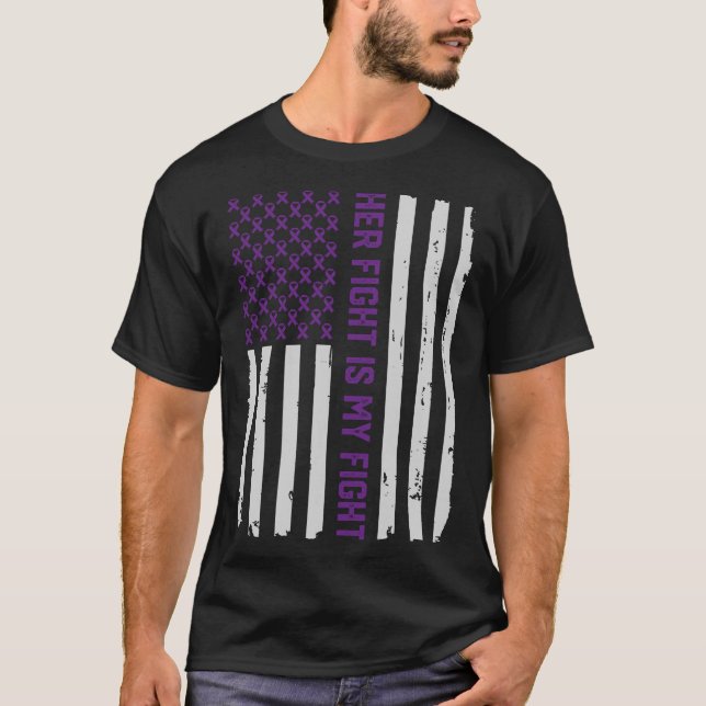 Amerikanische Flaggen-Epilepsie-Bewusstseins-T - T-Shirt (Vorderseite)