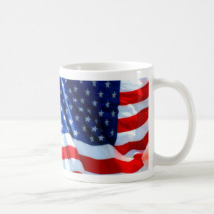 Amerikanische Flaggen-Foto-heiße GetränkeTasse Kaffeetasse