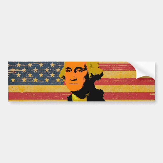 Amerikanische Flaggen-George- Autoaufkleber (Vorne)