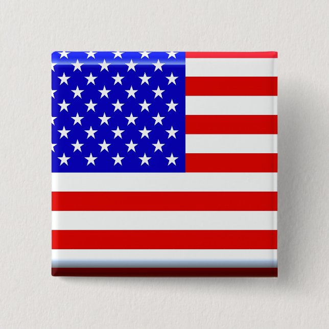 Amerikanische Flaggen-glattes Knopf-Button Button (Vorderseite)