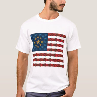 Amerikanische Flaggen-Hummer T-Shirt