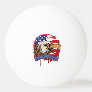 Amerikanische Flaggen-kahler Adler-lebhaftfreies Tischtennisball