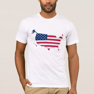 Amerikanische Flaggen-Karten-T - Shirt