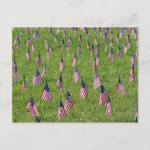 Amerikanische Flaggen Postkarte