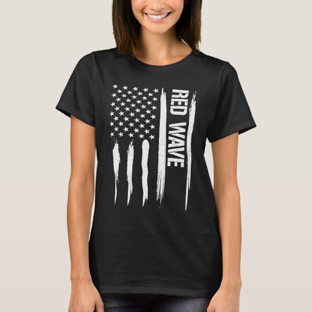 Amerikanische Flaggen-Redewendungen der konservati T-Shirt (Vorderseite)