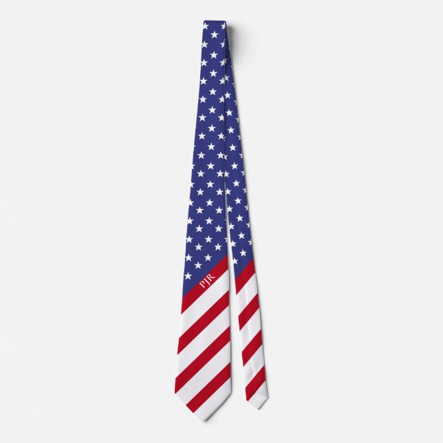 Amerikanische Flaggen-rotes weißes blaues Krawatte (Vorderseite)