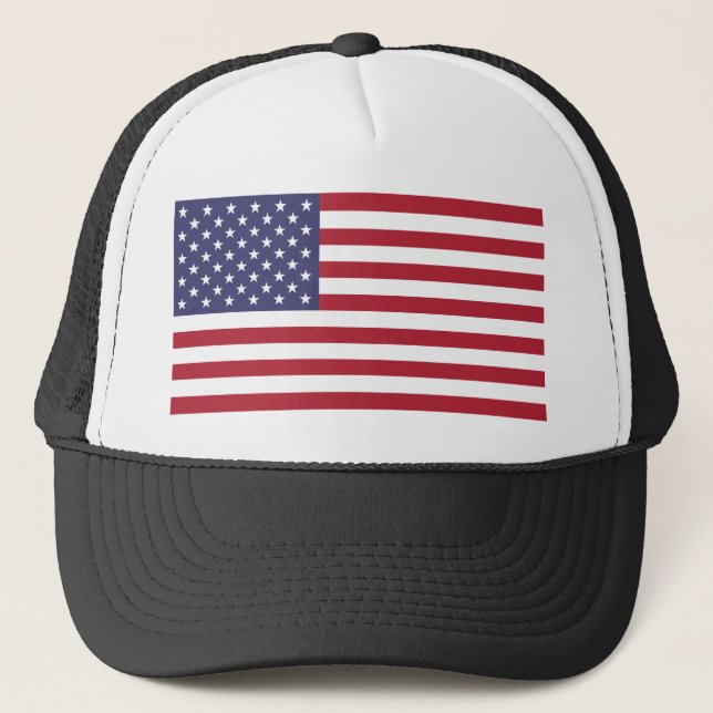 Amerikanische Flaggen Truckerkappe (Vorderseite)