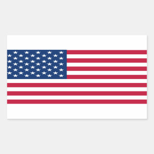 Amerikanische Flaggen-US Flagge USA Rechteckiger Aufkleber