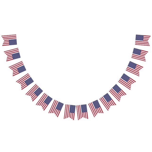 Amerikanische Flaggenammer Wimpelkette (Alle)