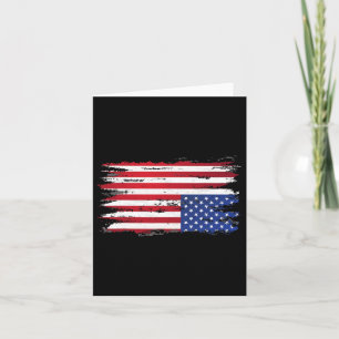 Amerikanische Flaggenangst Auf der Rückseite Patri Karte