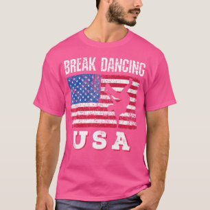 Amerikanische Flaggenbrille tanzt die USA Breaking T-Shirt