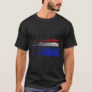 Amerikanische Flaggenfarben verblasste Streifen ur T-Shirt