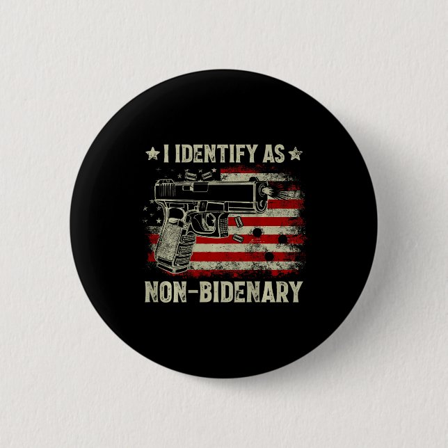 Amerikanische Flaggenflagge I: nicht bidenarisch ( Button (Vorderseite)