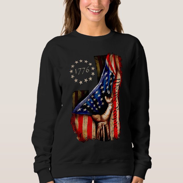 Amerikanische Flaggengeschichte 1776 Wir, das Volk Sweatshirt (Vorderseite)