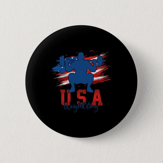 Amerikanische Flaggengewichtung 4. Juli US-Unterst Button (Vorderseite)