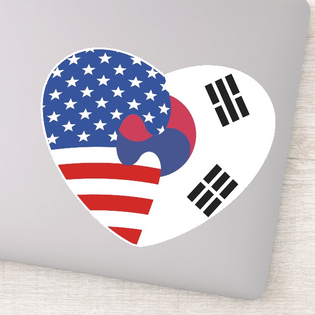 Amerikanische Flaggenherzen Aufkleber (Detail)