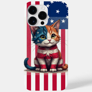 Amerikanische Flaggenkatze Case-Mate iPhone 14 Pro Max Hülle
