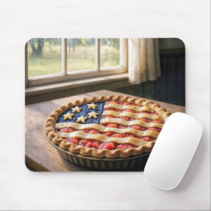 Amerikanische Flaggenkruste auf selbstgemachtem Ku Mousepad