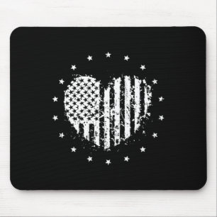Amerikanische Flaggenmitte 4. Juli Mousepad