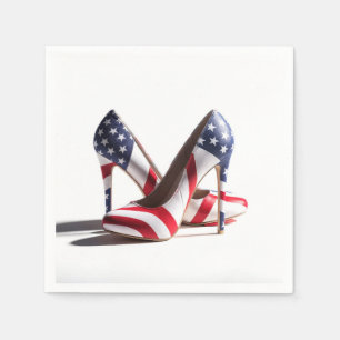Amerikanische Flaggenspitzen Serviette
