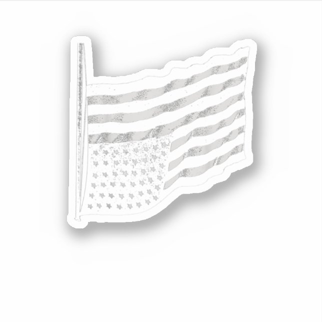 Amerikanische Flaggenstörung Auf dem Kopf Ungeeint Aufkleber (Vorderseite)
