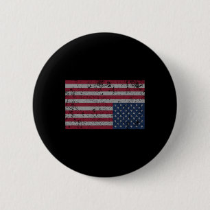 Amerikanische Flaggenstörung Auf dem Kopf Ungeeint Button