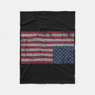Amerikanische Flaggenstörung Auf dem Kopf Ungeeint Fleecedecke