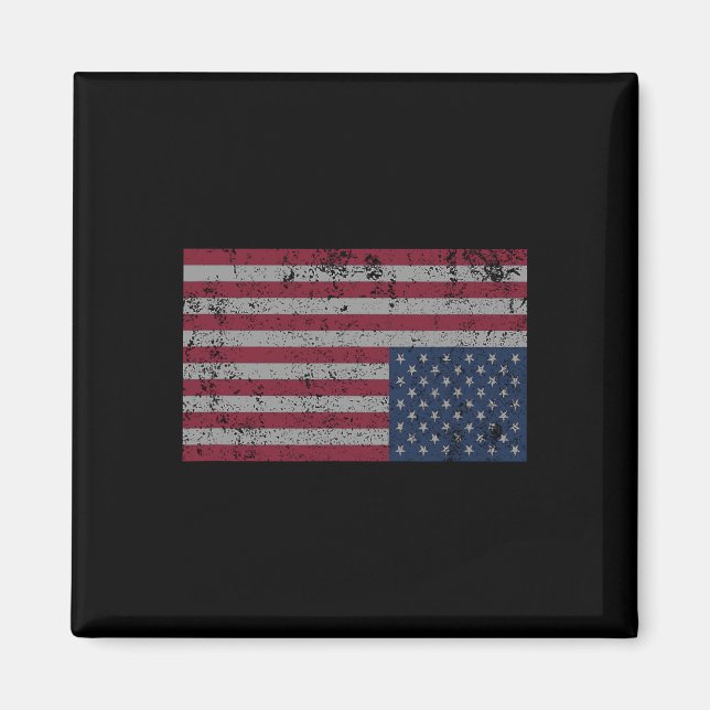 Amerikanische Flaggenstörung Auf dem Kopf Ungeeint Magnet (Vorne)