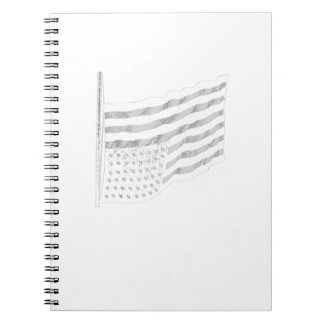 Amerikanische Flaggenstörung Auf dem Kopf Ungeeint Notizblock