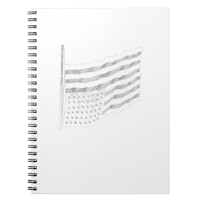 Amerikanische Flaggenstörung Auf dem Kopf Ungeeint Notizblock (Vorderseite)