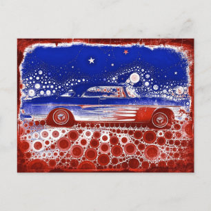 Amerikanische Flamed Classic Postkarte