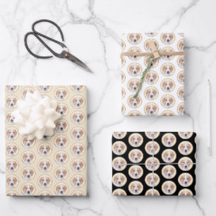 Amerikanische Foxhound-Malerei - Süße originelle H Geschenkpapier Set