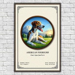 Amerikanische Foxhound-Zoologie-Serie Poster