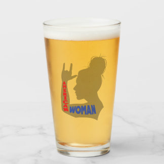 Amerikanische Frau I Liebe Glas