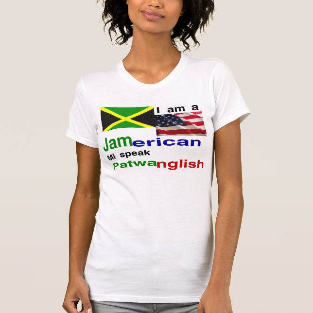 Amerikanische Frauen in Jamaika T-Shirt (Vorderseite)