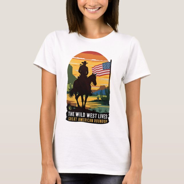 Amerikanische Frauen Shirt Amerikanerin Shirt, COW (Vorderseite)