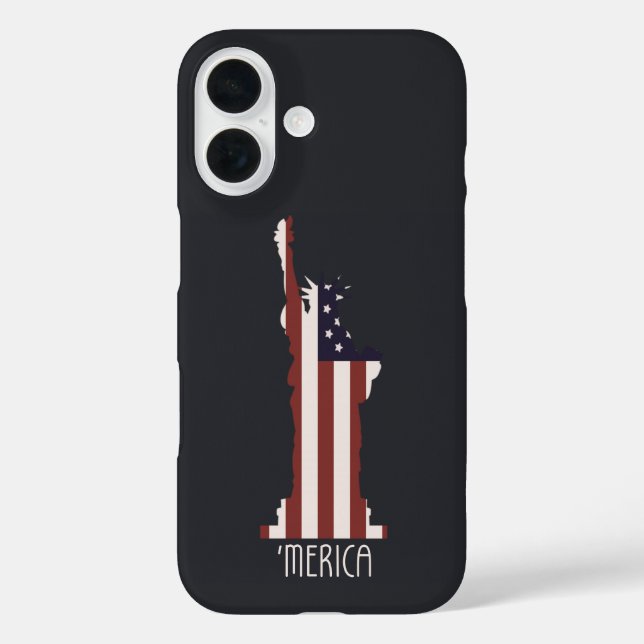 Amerikanische Freiheit iPhone 16 Hülle (Rückseite)