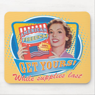 Amerikanische Freiheit Retro Mousepad
